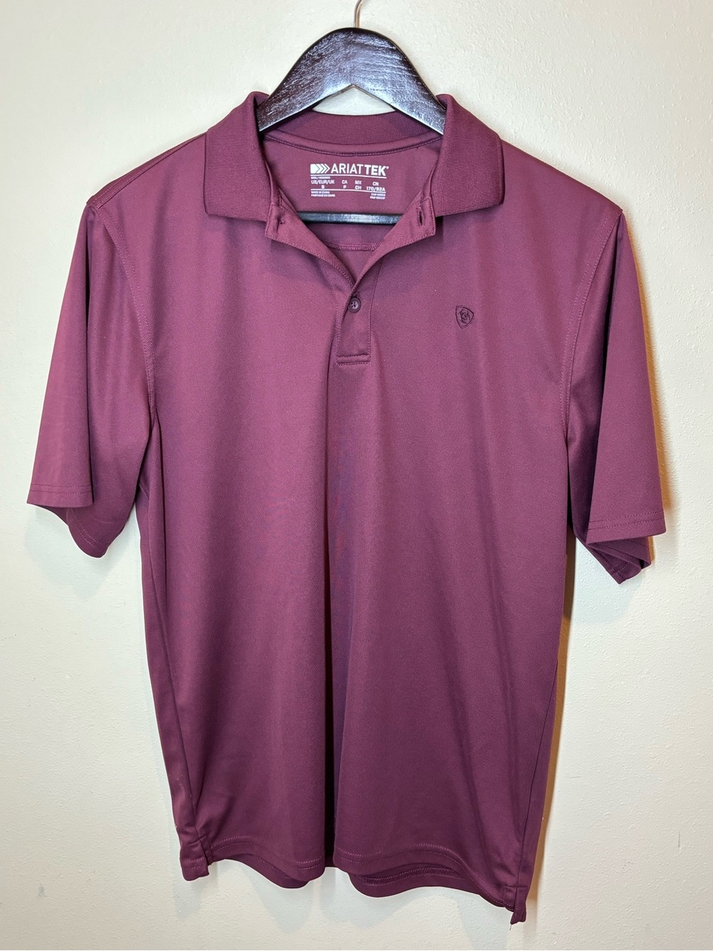 AriatTek Men's Maroon Polo Shirt, Small